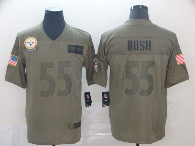 Devin Bush Pittsburgh Steelers camo Salute To Service jersey