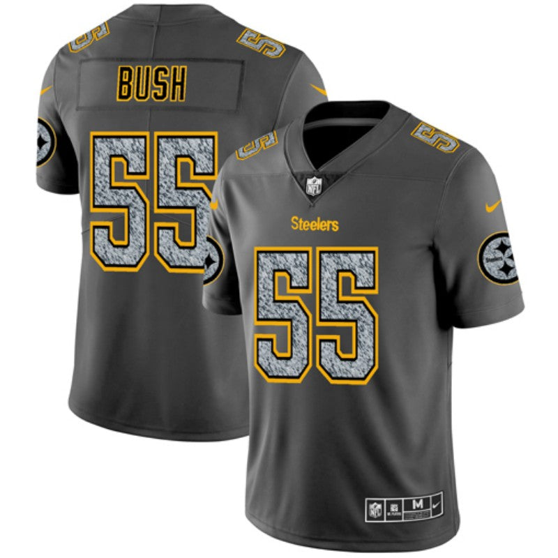 Devin Bush Pittsburgh Steelers gray Fashion Static jersey