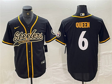 Patrick Queen Pittsburgh Steelers black jersey