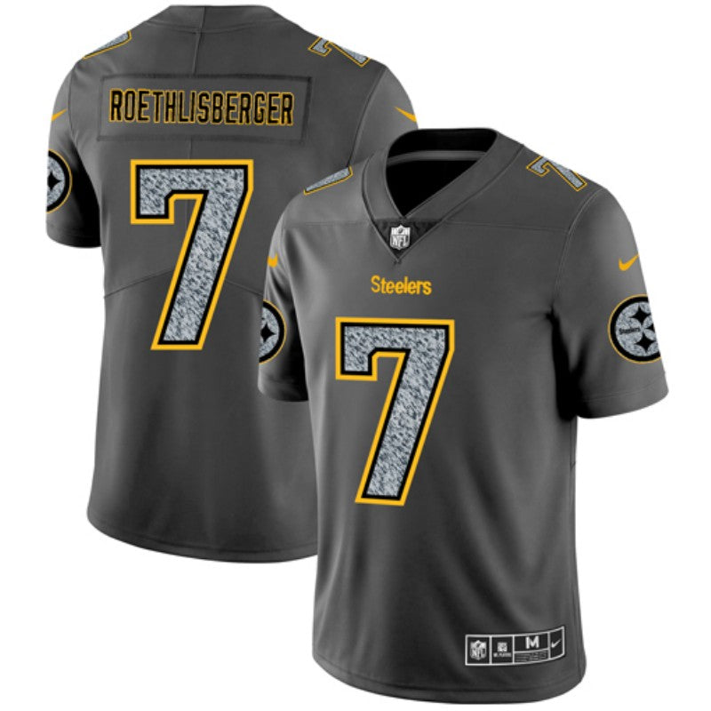 Ben Roethlisberger Pittsburgh Steelers gray Fashion Static jersey