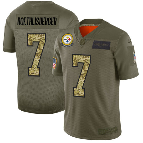 Ben Roethlisberger Pittsburgh Steelers olive-camo Salute To Service jersey