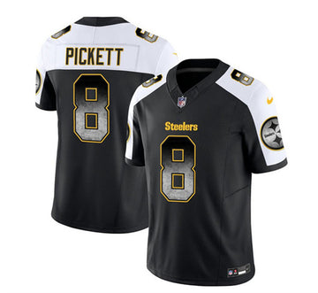 Kenny Pickett Pittsburgh Steelers black-white FUSE jersey
