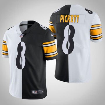 Kenny Pickett Pittsburgh Steelers white-black Split jersey