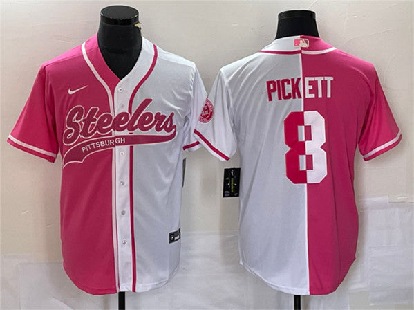 Kenny Pickett Pittsburgh Steelers white Split jersey