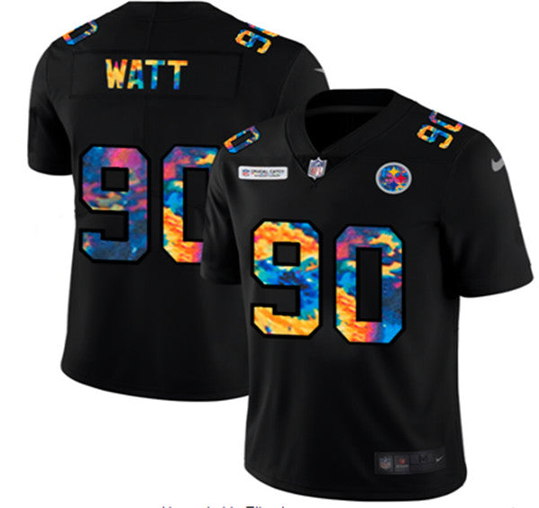 T J Watt Pittsburgh Steelers black jersey
