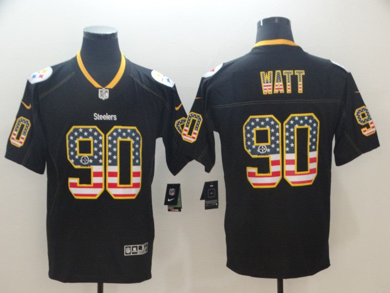 T J Watt Pittsburgh Steelers black Color Rush jersey