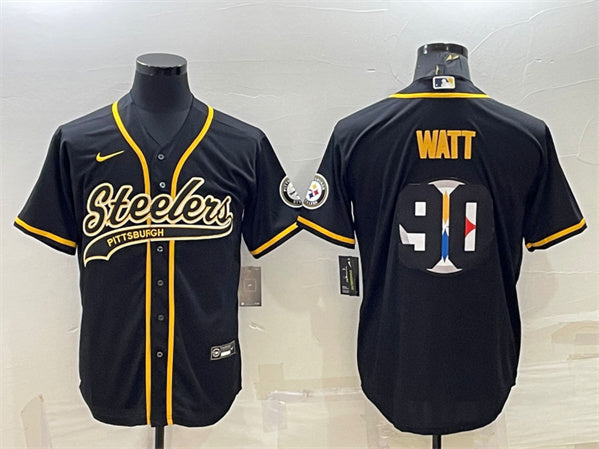 T J Watt Pittsburgh Steelers black jersey