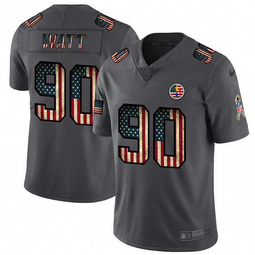 T J Watt Pittsburgh Steelers grey Salute To Service jersey