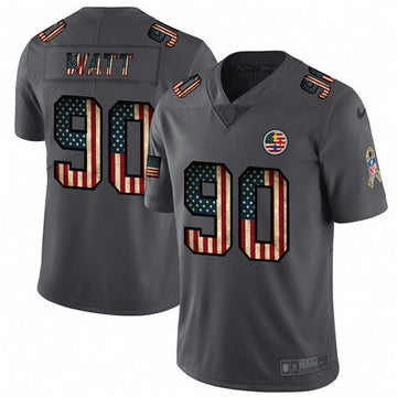 T J Watt Pittsburgh Steelers grey Salute To Service jersey