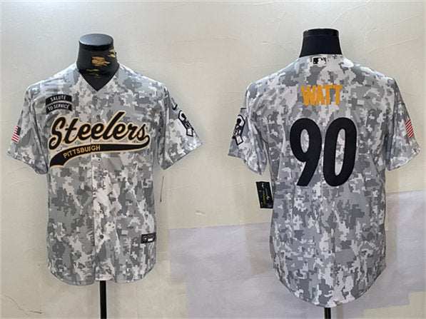 TJ Watt Pittsburgh Steelers camo Salute To Service jersey