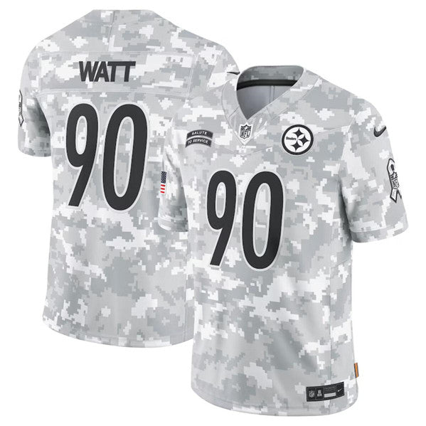 TJ Watt Arctic Pittsburgh Steelers camo Salute To Service jersey