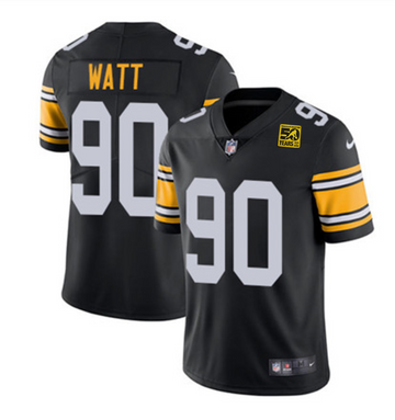 TJ Watt Pittsburgh Steelers black jersey