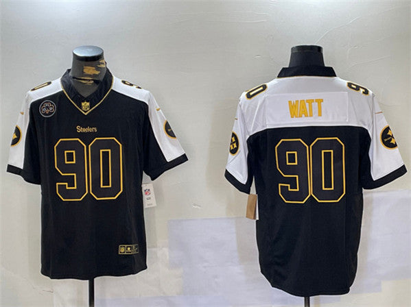 TJ Watt Pittsburgh Steelers black-white FUSE jersey