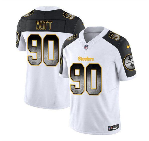 TJ Watt Pittsburgh Steelers white-black FUSE jersey
