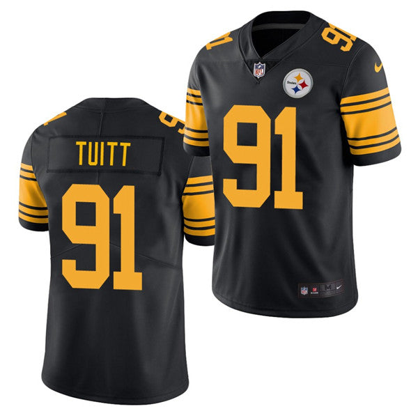 Stephon Tuitt Pittsburgh Steelers black Color Rush jersey
