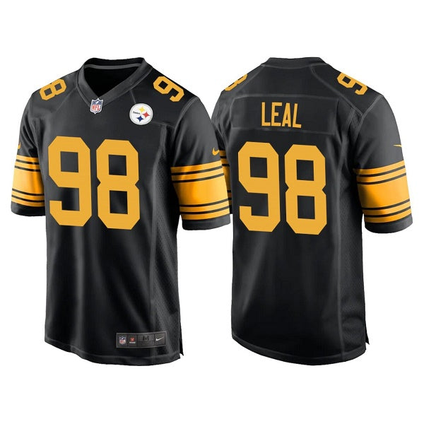 DeMarvin Leal Pittsburgh Steelers black Color Rush jersey