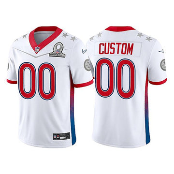 Custom Pittsburgh Steelers white jersey
