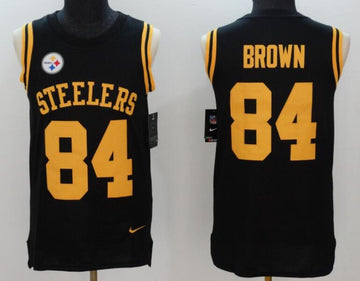 Custom Pittsburgh Steelers black Color Rush jersey