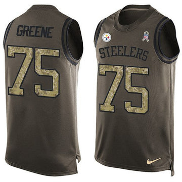 Custom Pittsburgh Steelers green Salute To Service jersey
