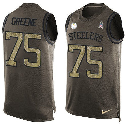 Custom Pittsburgh Steelers green Salute To Service jersey