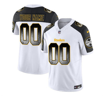Custom Pittsburgh Steelers white-black FUSE jersey