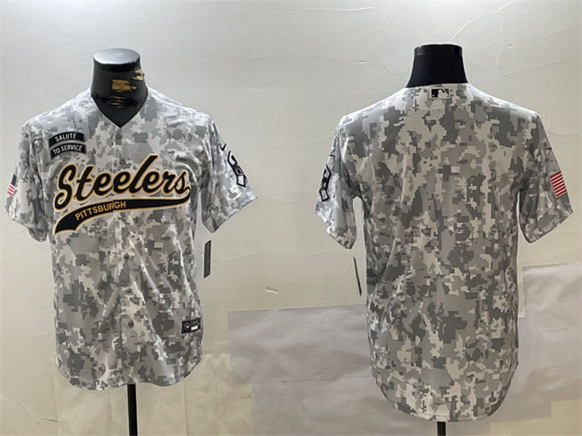 Custom Pittsburgh Steelers camo Salute To Service jersey