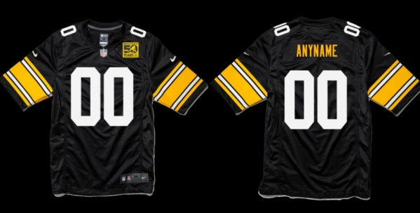 Custom Pittsburgh Steelers black Elite jersey