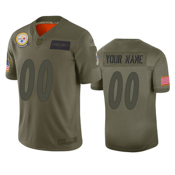 Custom Pittsburgh Steelers camo Salute To Service jersey
