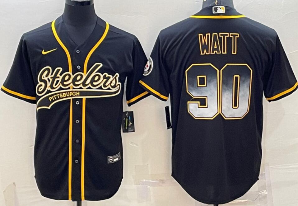 Custom Pittsburgh Steelers black jersey