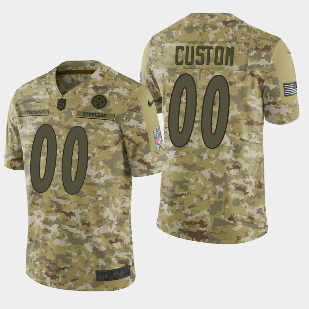Custom Pittsburgh Steelers camo Salute To Service jersey