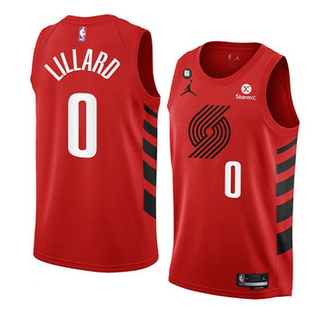 Damian Lillard Portland Trail Blazers red jersey