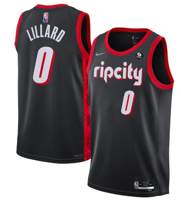 Damian Lillard Portland Trail Blazers black City Edition jersey