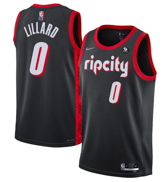 Damian Lillard Portland Trail Blazers black City Edition jersey