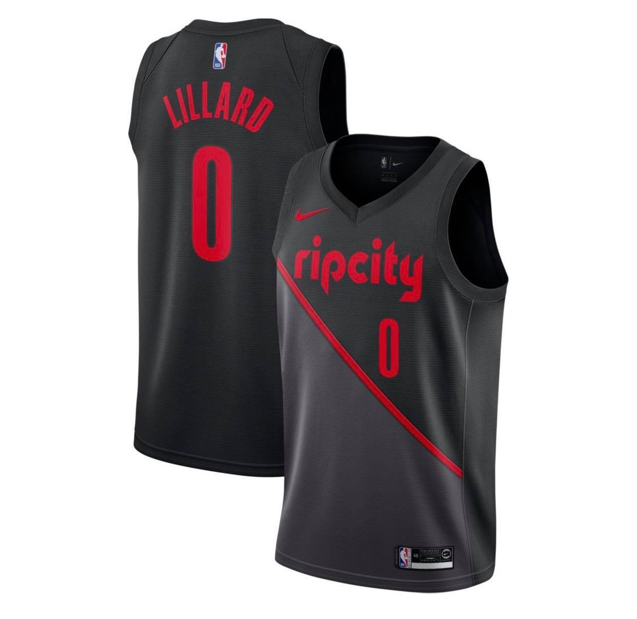 Damian Lillard Portland Trail Blazers black jersey