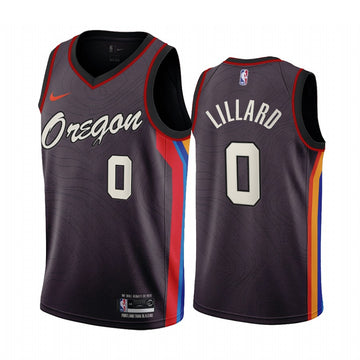 Damian Lillard Chocolate Portland Trail Blazers City Edition jersey