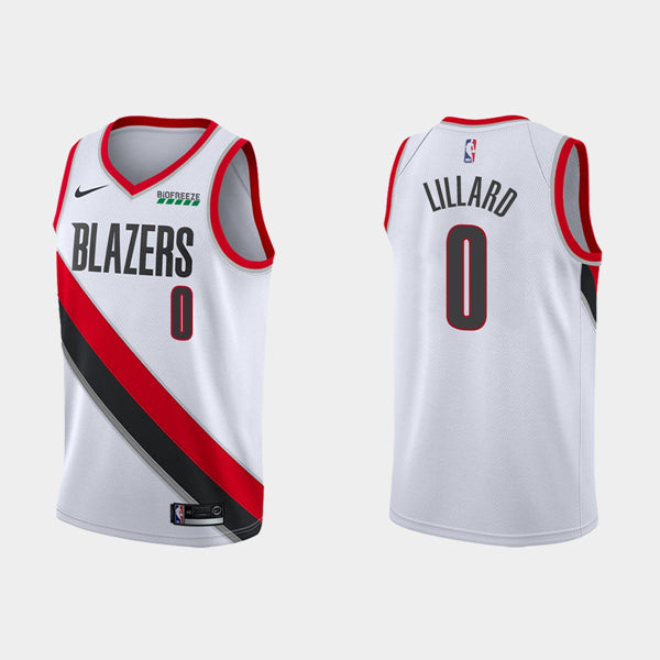 Damian Lillard Portland Trail Blazers white jersey
