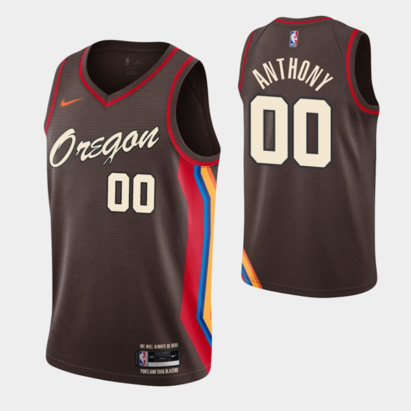 Carmelo Anthony Chocolate Portland Trail Blazers City Edition jersey