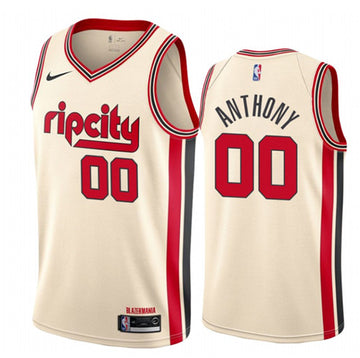 Carmelo Anthony Portland Trail Blazers cream City Edition jersey
