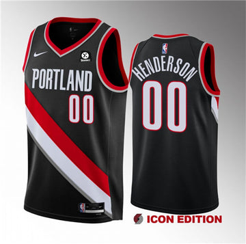 Scoot Henderson Portland Trail Blazers black jersey