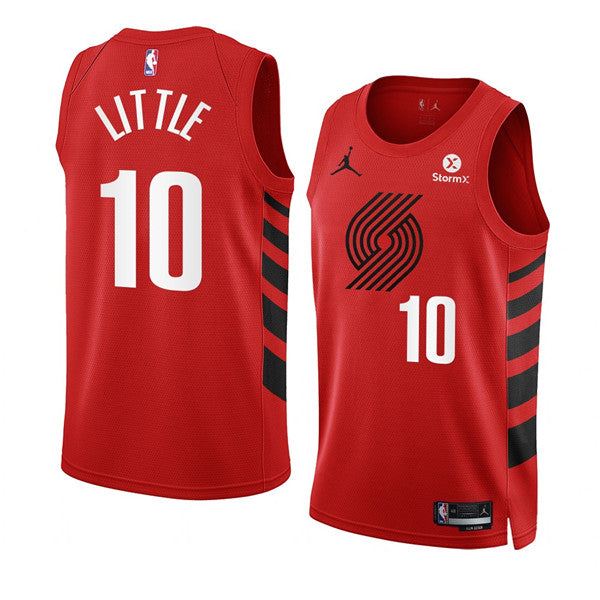 Nassir Little Portland Trail Blazers red jersey