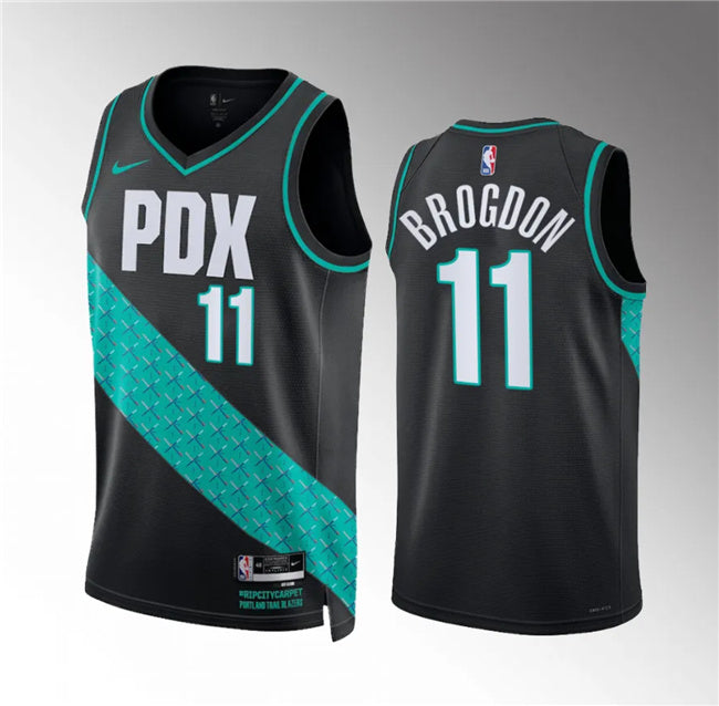 Malcolm Brogdon Portland Trail Blazers black City Edition jersey