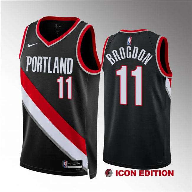 Malcolm Brogdon Portland Trail Blazers black jersey