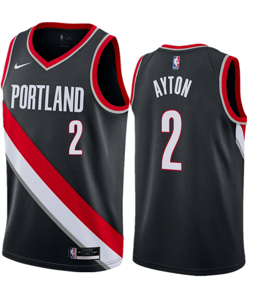 Deandre Ayton Portland Trail Blazers black jersey