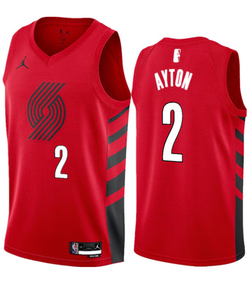 Deandre Ayton Portland Trail Blazers red jersey