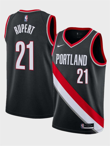 Rayan Rupert Portland Trail Blazers black jersey