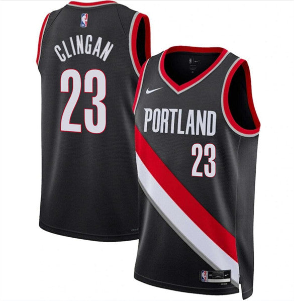 Donovan Clingan Portland Trail Blazers black jersey