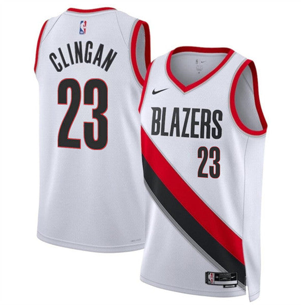 Donovan Clingan Portland Trail Blazers white jersey
