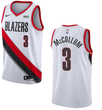 CJ McCollum Portland Trail Blazers white jersey
