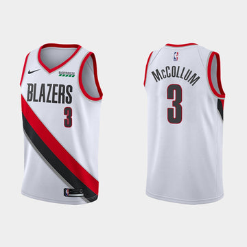 CJ McCollum Portland Trail Blazers white jersey