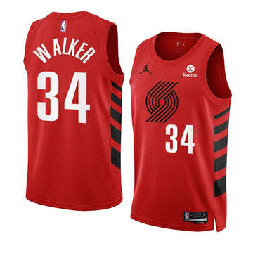 Jabari Walker Portland Trail Blazers red jersey